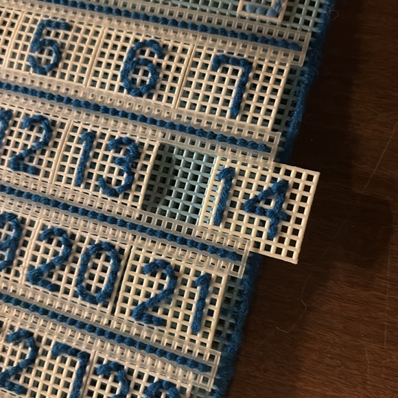 Latch Kit Calendar Using Rug Hooking Mesh Months Days - Picture 5 of 5